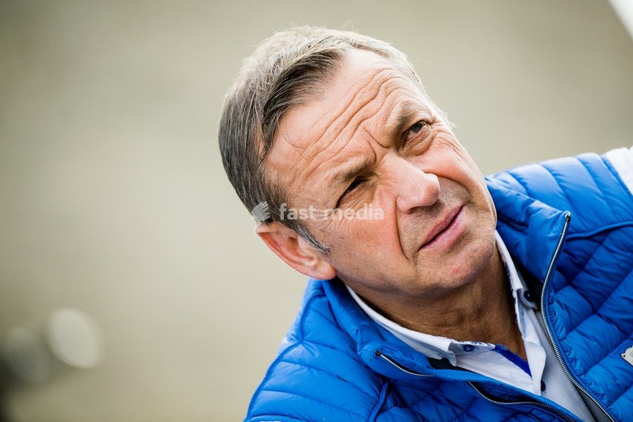 Former cyclist Paul Herygers is seen at the men's elite race of the 'Berencross Meulebeke' cyclocross cycling event, race 3/8 in the 'Exact Cross' competition, Saturday 01 October 2022 in Meulebeke