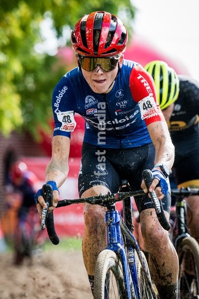 Dutch David Haverdings pictured in action during the men's elite race of the 'Berencross Meulebeke' cyclocross cycling event, race 3/8 in the 'Exact Cross' competition, Saturday 01 October 2022 in Meulebeke