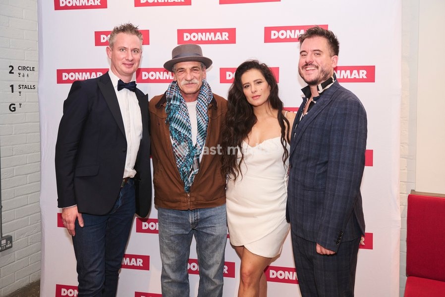 Nigel Lilley, Alon Moni Aboutboul, Miri Mesika, and Michael Longhurst at the opening night of The Band's Visit. At the Donmar Warehouse, London. 06.10.2022