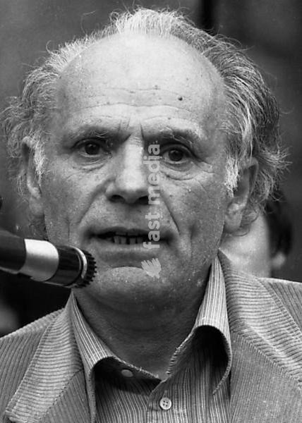 Nazi victims, youth associations, trade unions, young and old people and citizens' initiatives jointly opposed a meeting of traditional SS associations in a demonstration in Arolsen on 28.04.1979.Peter Gingold (Nazi victim), Germany
