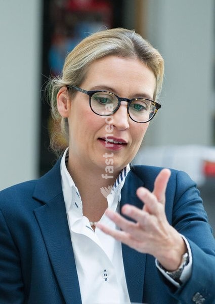 Alice Weidel, politician, AfD, Germany; the designated leader of the AfD parliamentary group in the German Bundestag and the top candidate of the AfD in the federal elections during a press conference on the subject of asylum policy. Berlin, August 21, 2017