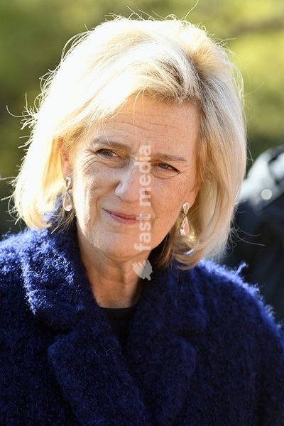 Princess Astrid of Belgium pictured after the commemoration of the 100th anniversary of the 1920s Japanese book donation to the University of Louvain - Leuven, during the Belgian Economic Mission to Japan, Friday 09 December 2022 in Kyoto. A delegation featuring the Princess and various Ministers…