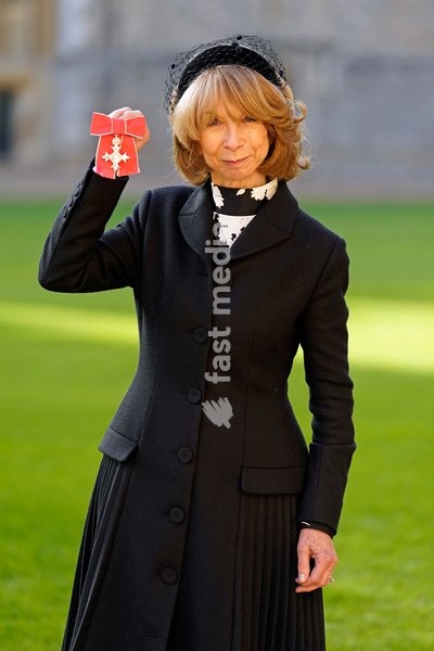 Actress Helen Worth after being made a Member of the Order of the British Empire by the Prince of Wales during an investiture ceremony at Windsor Castle, Berkshire