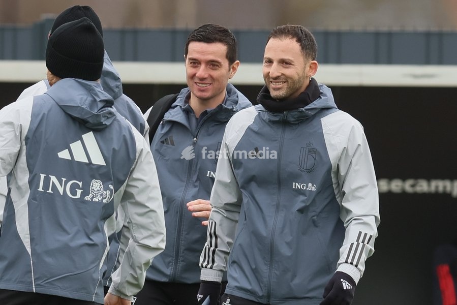 Belgium's head coach Domenico Tedesco pictured during a training session of Belgian national soccer team Red Devils, Tuesday 21 March 2023, at the Royal Belgian Football Association RBFA's headquarters in Tubize. The Red Devils are preparing for the upcoming games against Sweden and Germany