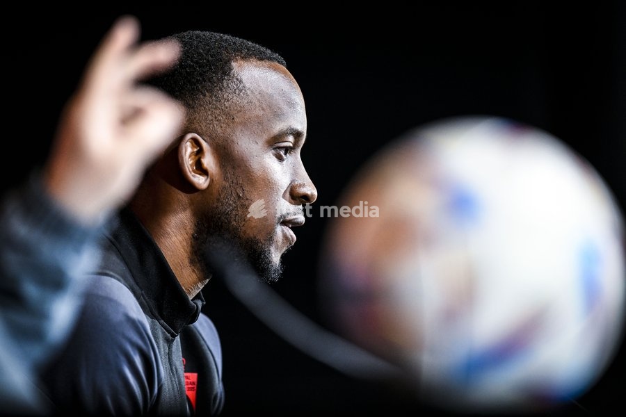 Belgium's Dodi Lukebakio pictured during a press conference of Belgian national soccer team Red Devils, Sunday 26 March 2023, at the Royal Belgian Football Association RBFA's headquarters in Tubize. The Red Devils are preparing for the upcoming game against Germany