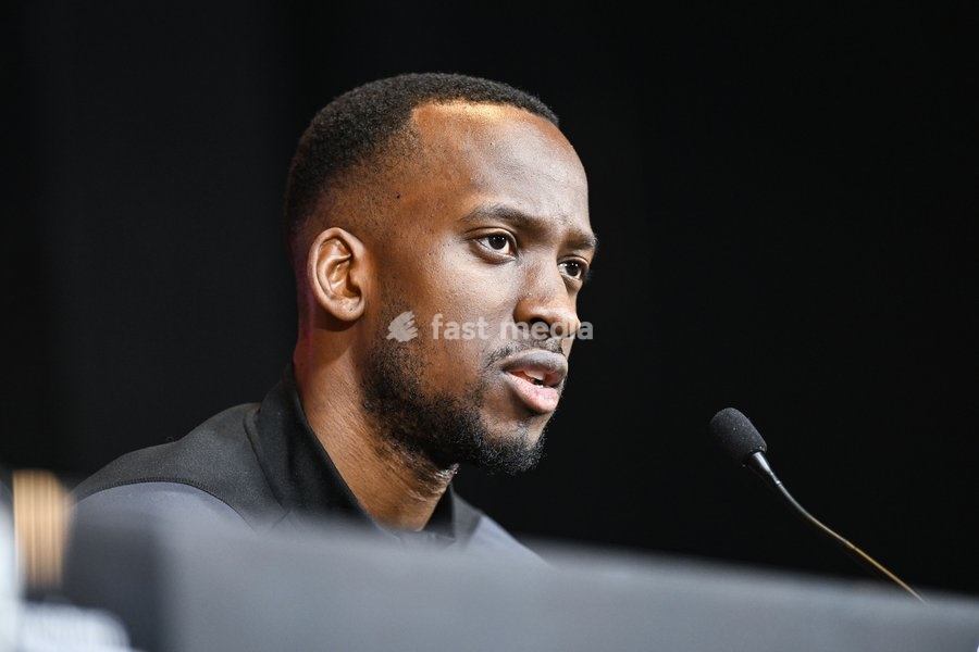 Belgium's Dodi Lukebakio pictured during a press conference of Belgian national soccer team Red Devils, Sunday 26 March 2023, at the Royal Belgian Football Association RBFA's headquarters in Tubize. The Red Devils are preparing for the upcoming game against Germany