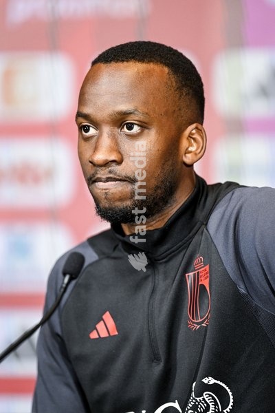 Belgium's Dodi Lukebakio pictured during a press conference of Belgian national soccer team Red Devils, Sunday 26 March 2023, at the Royal Belgian Football Association RBFA's headquarters in Tubize. The Red Devils are preparing for the upcoming game against Germany