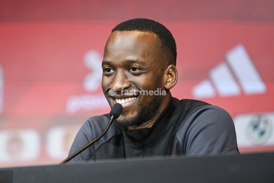 Belgium's Dodi Lukebakio pictured during a press conference of Belgian national soccer team Red Devils, Sunday 26 March 2023, at the Royal Belgian Football Association RBFA's headquarters in Tubize. The Red Devils are preparing for the upcoming game against Germany
