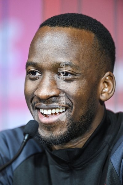 Belgium's Dodi Lukebakio pictured during a press conference of Belgian national soccer team Red Devils, Sunday 26 March 2023, at the Royal Belgian Football Association RBFA's headquarters in Tubize. The Red Devils are preparing for the upcoming game against Germany
