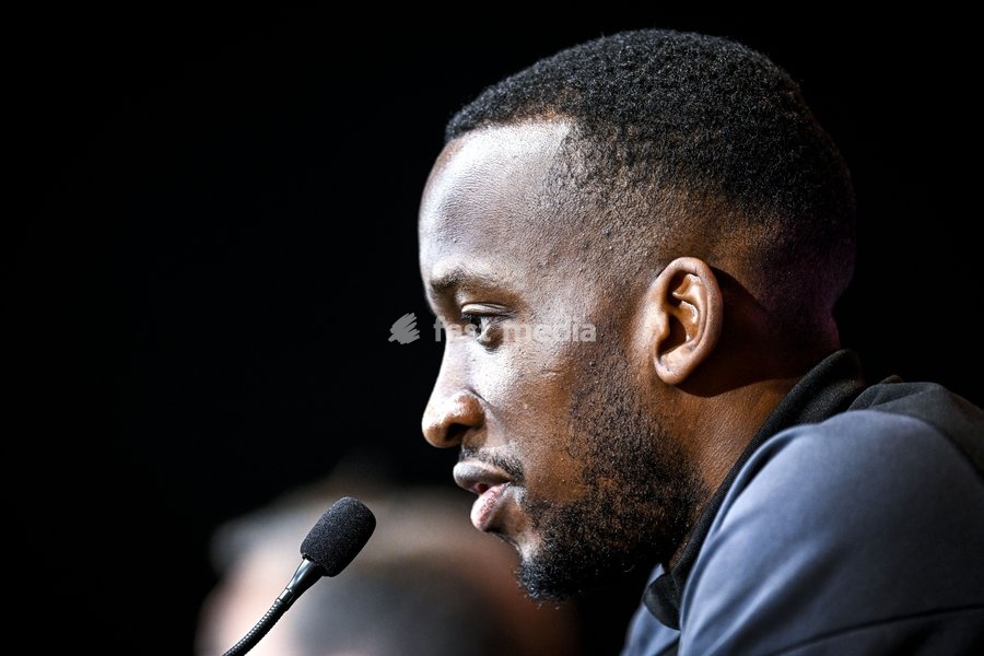Belgium's Dodi Lukebakio pictured during a press conference of Belgian national soccer team Red Devils, Sunday 26 March 2023, at the Royal Belgian Football Association RBFA's headquarters in Tubize. The Red Devils are preparing for the upcoming game against Germany
