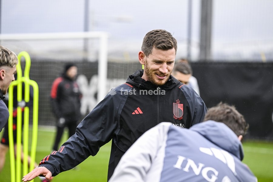 Belgium's Jan Vertonghen pictured during a training session of Belgian national soccer team Red Devils, Sunday 26 March 2023, at the Royal Belgian Football Association RBFA's headquarters in Tubize. The Red Devils are preparing for the upcoming game against Germany