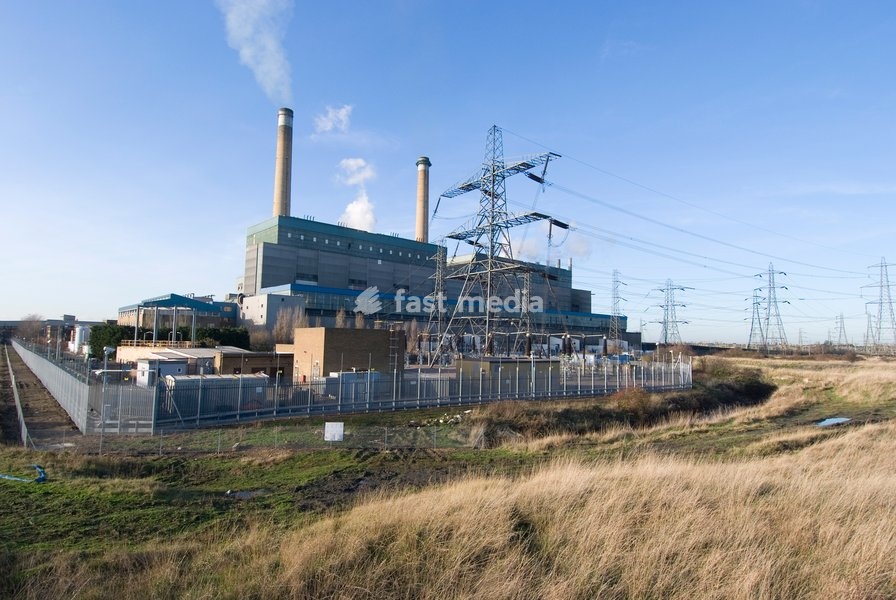 View of npower's coal fired-power station at Tilbury, Essex, England, United Kingdom, Europe