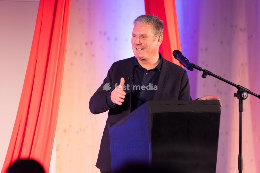 Sir Keir Starmer opening Roundhouse Works, a new building for young creatives supported by the Roundhouse. 18 May 2023