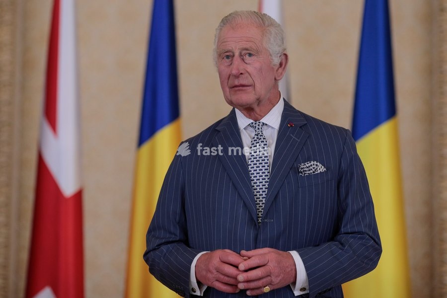 Handout photo issued by Buckingham Palace of King Charles III at Cotroceni Palace during a private visit to Bucharest, Romania. Issue date: Friday June 2, 2023. NOTE TO EDITORS: This handout photo may only be used for editorial reporting purposes for the contemporaneous illustration of events,…