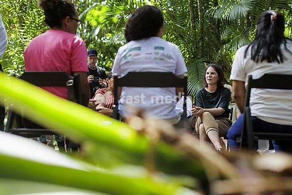 Annalena Bärbock (Bündnis 90 Die Grünen), Federal Minister for Foreign Affairs, and Hubertus Heil (SPD), Federal Minister for Labour and Social Affairs, photographed during a tour of Combu Island in Belem, 07.06.2023., Belem, Brazil