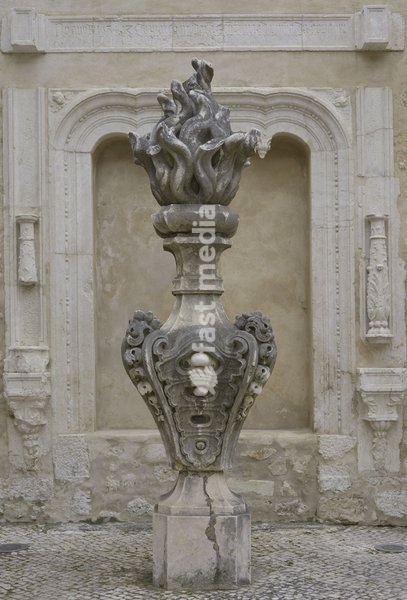 Flame-shaped ornament, 18th century. From the Basilica da Estrela (Lisbon). Carmo Archaeological Museum. Lisbon, Portugal