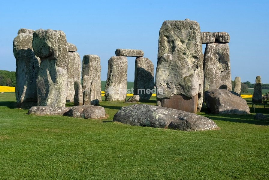 The most famous prehistoric monument in England, Stonehenge was built between 3000 and 2000 BC and is now a UNESCO World Heritage Site, Salisbury Plain, near Amesbury, England, 2012