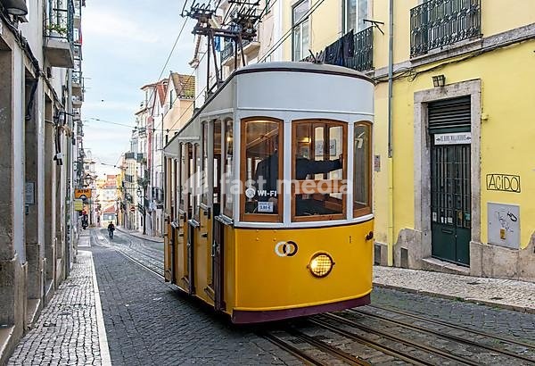 Ascensor da Bica Funicular, Lisbon, Portugal
