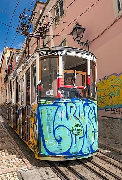 Ascensor da Bica Funicular, Lisbon, Portugal