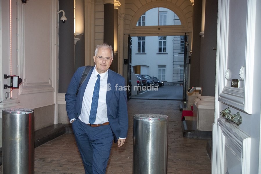 Brussels Attorney General Johan Delmulle leaves after a Minister's Kern meeting of the Federal Government, in Brussels, Saturday 21 October 2023. Justice Minister Van Quickenborne resigned Yesterday in the aftermath of the terrorist attack earlier this week where two Swedish citizens died