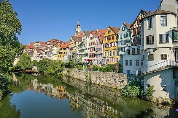Old buildings, Neckar, Neckar front, old town, Tübingen, Baden-Württemberg, Germany