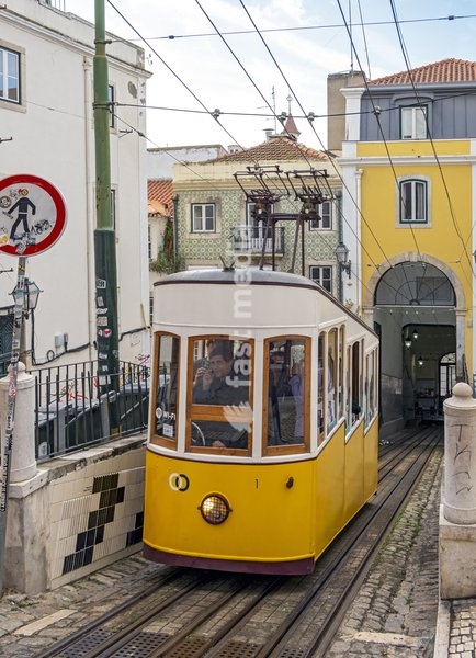 Ascensor da Bica Funicular, Lisbon, Portugal