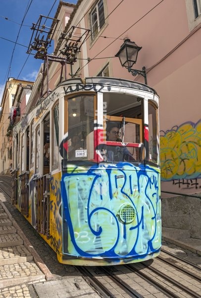 Ascensor da Bica Funicular, Lisbon, Portugal