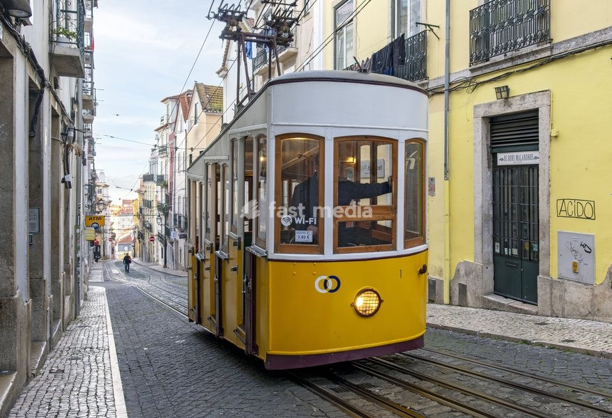 Ascensor da Bica Funicular, Lisbon, Portugal