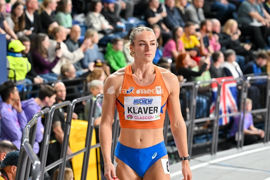 Glasgow, Scotland, UK, 02 March 2024. Femke BOL (NED) before the start of the Womens 400m Final during the World Indoor Athletics Championships at the Emirates Arena, Glasgow, Scotland, UK