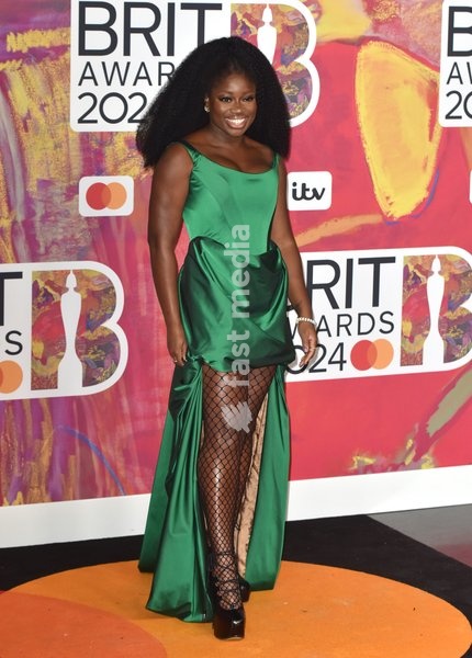 ***EDITORIAL USE ONLY*** Clara Amfo attends The BRIT Awards 2024 at The O2 in London, England. Saturday 2nd March 2024. (EDITORIAL USE ONLY)