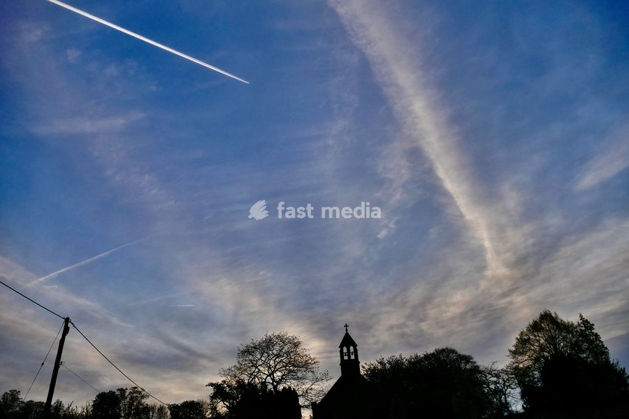 Dawn skies over the countryside