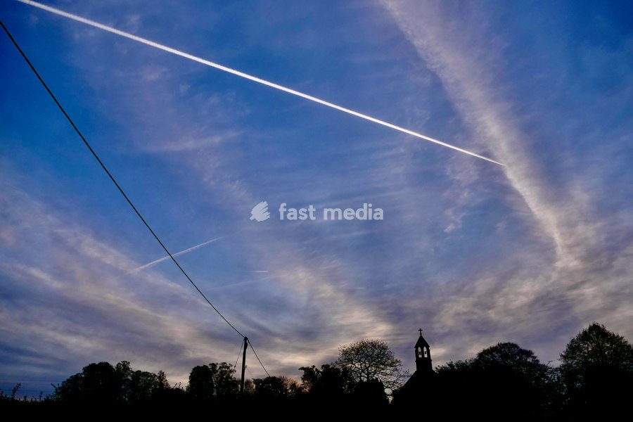 Dawn skies over the countryside