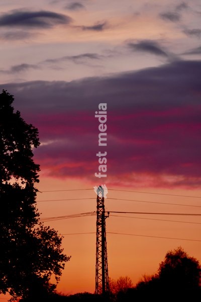 Pretty skies at dawn over the countryside