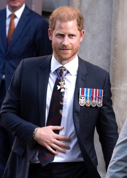 Prince Harry, Duke of Sussex leaving after attending the Invictus Games 10th Anniversary Service at St Paul's Cathedral in London, England. UK. Wednesday 8th May 2024