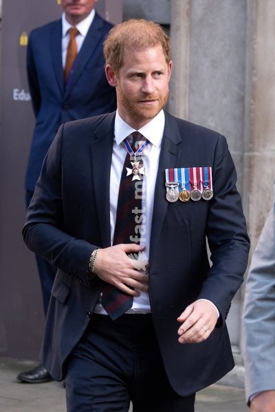 Prince Harry, Duke of Sussex leaving after attending the Invictus Games 10th Anniversary Service at St Paul's Cathedral in London, England. UK. Wednesday 8th May 2024