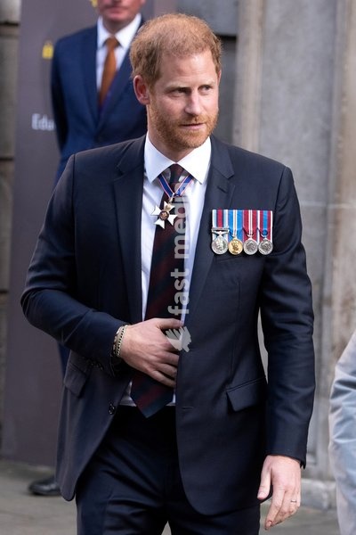 Prince Harry, Duke of Sussex leaving after attending the Invictus Games 10th Anniversary Service at St Paul's Cathedral in London, England. UK. Wednesday 8th May 2024