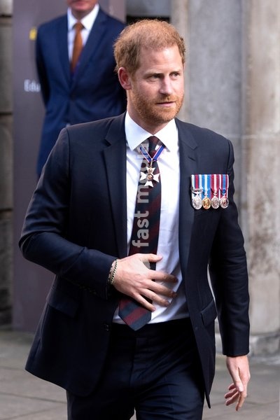 Prince Harry, Duke of Sussex leaving after attending the Invictus Games 10th Anniversary Service at St Paul's Cathedral in London, England. UK. Wednesday 8th May 2024