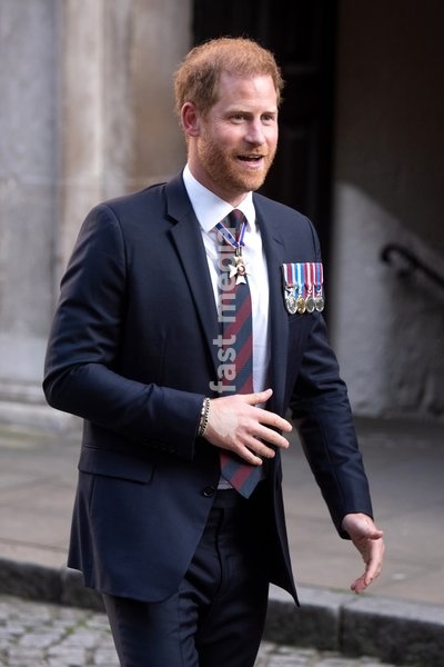 Prince Harry, Duke of Sussex leaving after attending the Invictus Games 10th Anniversary Service at St Paul's Cathedral in London, England. UK. Wednesday 8th May 2024