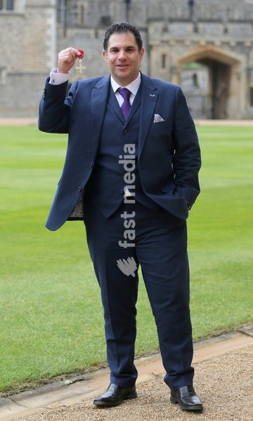 Justin Cohen, news editor of the Jewish News picks up his MBE at Windsor Castle for services to Holocaust Remembrance and to the Jewish Community. June 4 2024