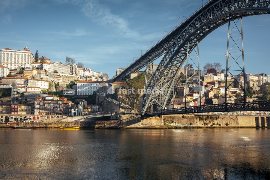Ponte Dom Luis I Bridge and Douro River, Porto, Porto District, Portugal