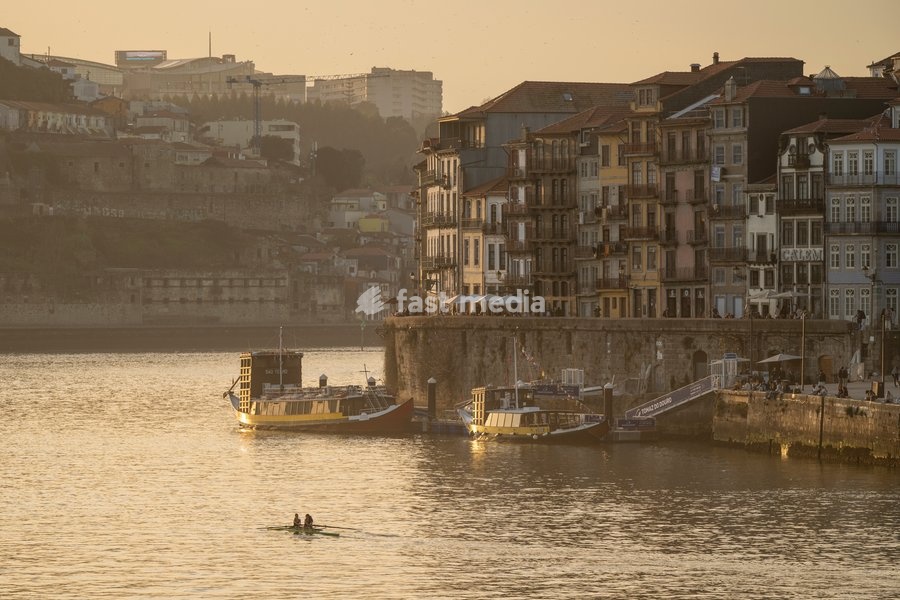 River Douro at sunset, Porto, Porto District, Portugal