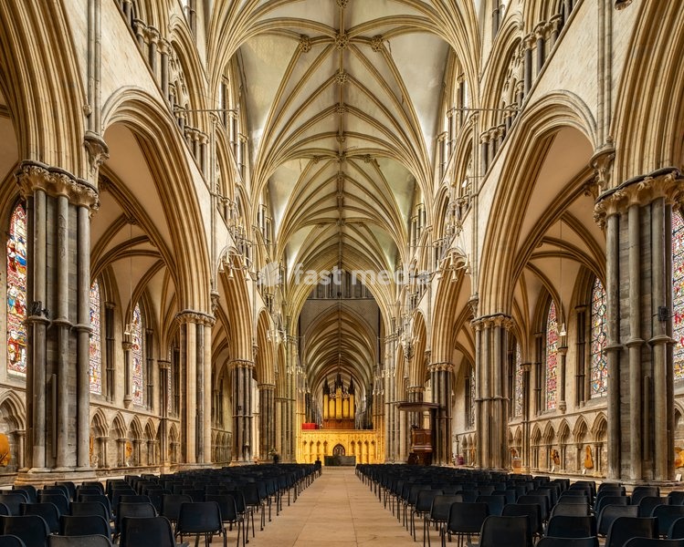 Interior of Lincoln Cathedral, Lincoln, Lincolnshire, England, UK