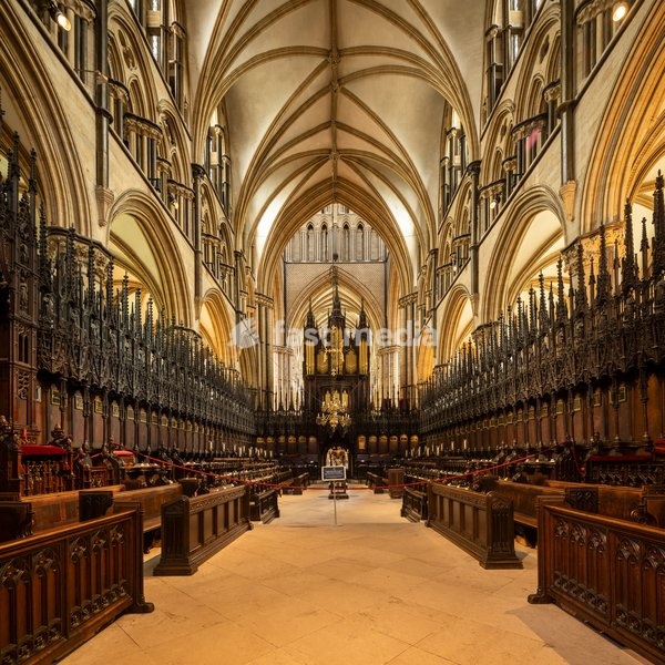 Interior of Lincoln Cathedral, Lincoln, Lincolnshire, England, UK