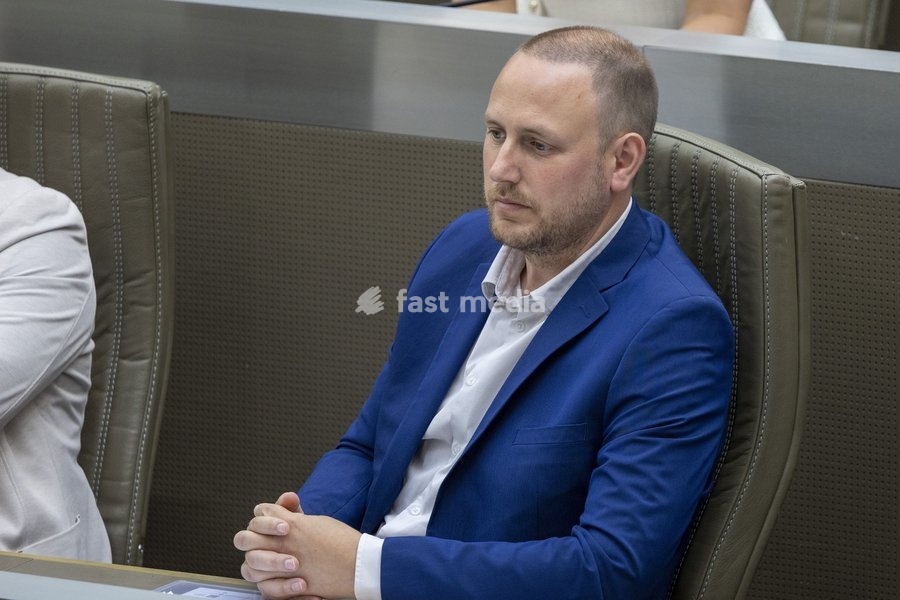 N-VA's Arnout Coel pictured during a plenary session of the Flemish Parliament in Brussels, Tuesday 02 July 2024