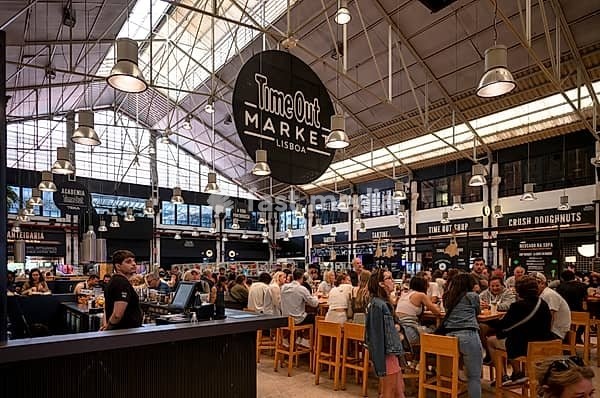Interior, Restaurants, Events, Food, Time Out Market, Lisbon, Portugal, Europe