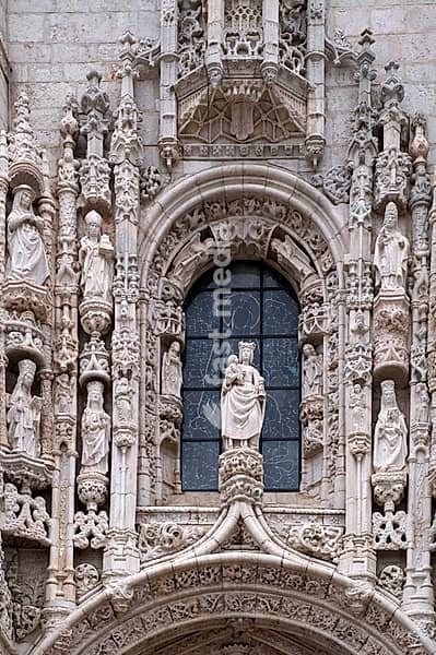 South portal, Hieronymite monastery Mosteiro dos Jerónimos, also known as Mosteiro de Belém, Belém, Lisbon, Portugal, Europe