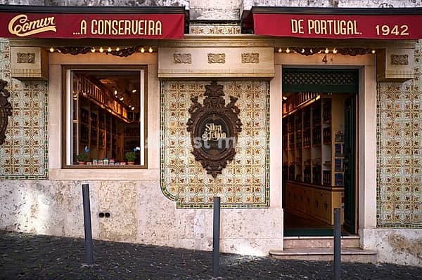 Pub, Tapas Bar, House facade, Azulejos, Tiles, Tile decoration, Lisbon, Portugal, Europe
