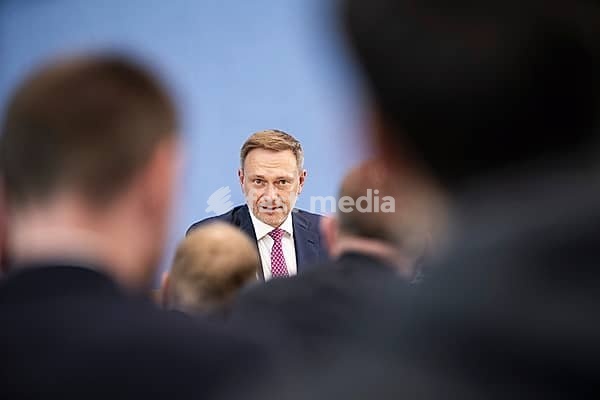 Federal Minister of Finance Christian Lindner at the press conference on the results of the budget negotiations with Federal Minister of Finance Christian Lindner and Federal Chancellor Olaf Scholz in Berlin, 5 July 2024