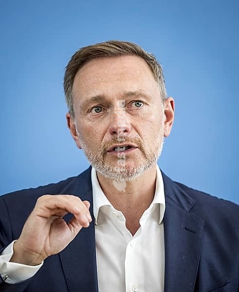 Presentation of the government draft for the 2025 federal budget at the Federal Press Conference with Christian Lindner (FDP), Federal Minister of Finance
