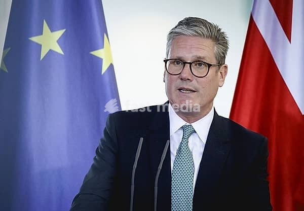 Keri Starmer, Prime Minister of the United Kingdom of Great Britain and Northern Ireland, during a press conference in Berlin, 28 August 2024